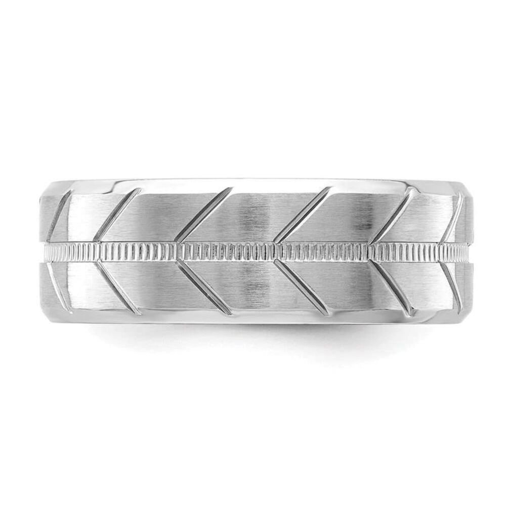 Chisel Cobalt Brushed & Polished Beveled 8mm Band - image 7